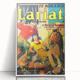 Vintage Magazine Cover Art - Western Action Romance Wall Print