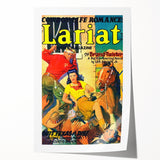 Vintage Magazine Cover Art - Western Action Romance Wall Print