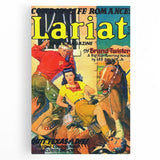 Vintage Magazine Cover Art - Western Action Romance Wall Print