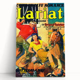 Vintage Magazine Cover Art - Western Action Romance Wall Print