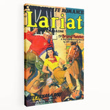 Vintage Magazine Cover Art - Western Action Romance Wall Print