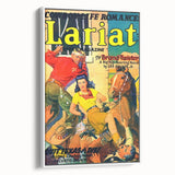 Vintage Magazine Cover Art - Western Action Romance Wall Print
