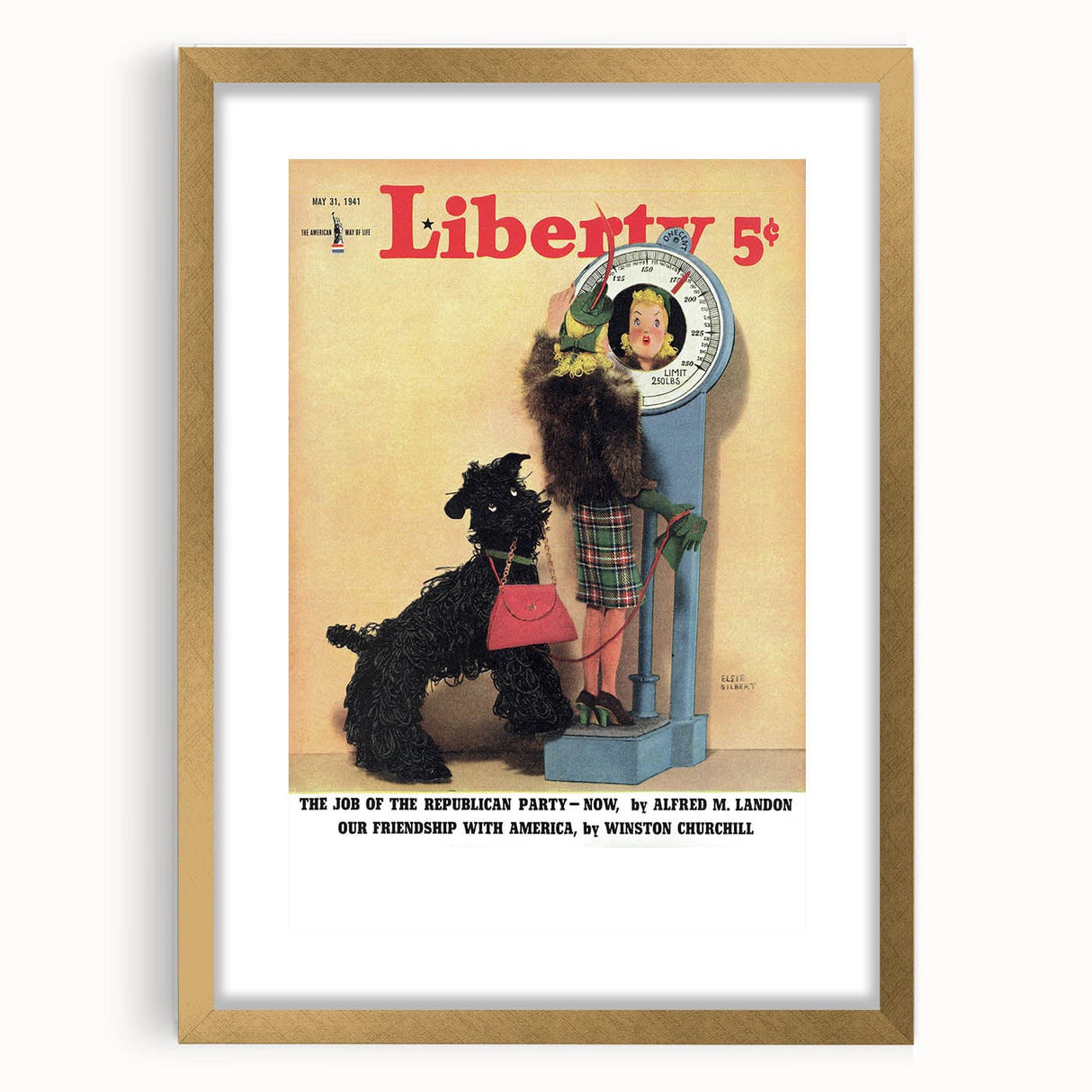 Vintage Magazine Cover Art - Classic Liberty Retro Humor Print
