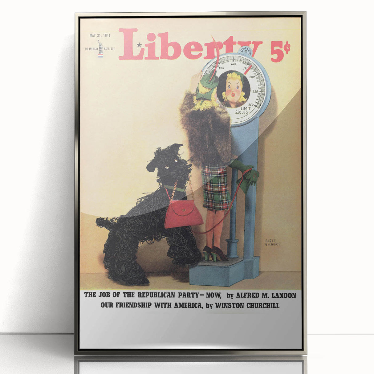 Vintage Magazine Cover Art - Classic Liberty Retro Humor Print