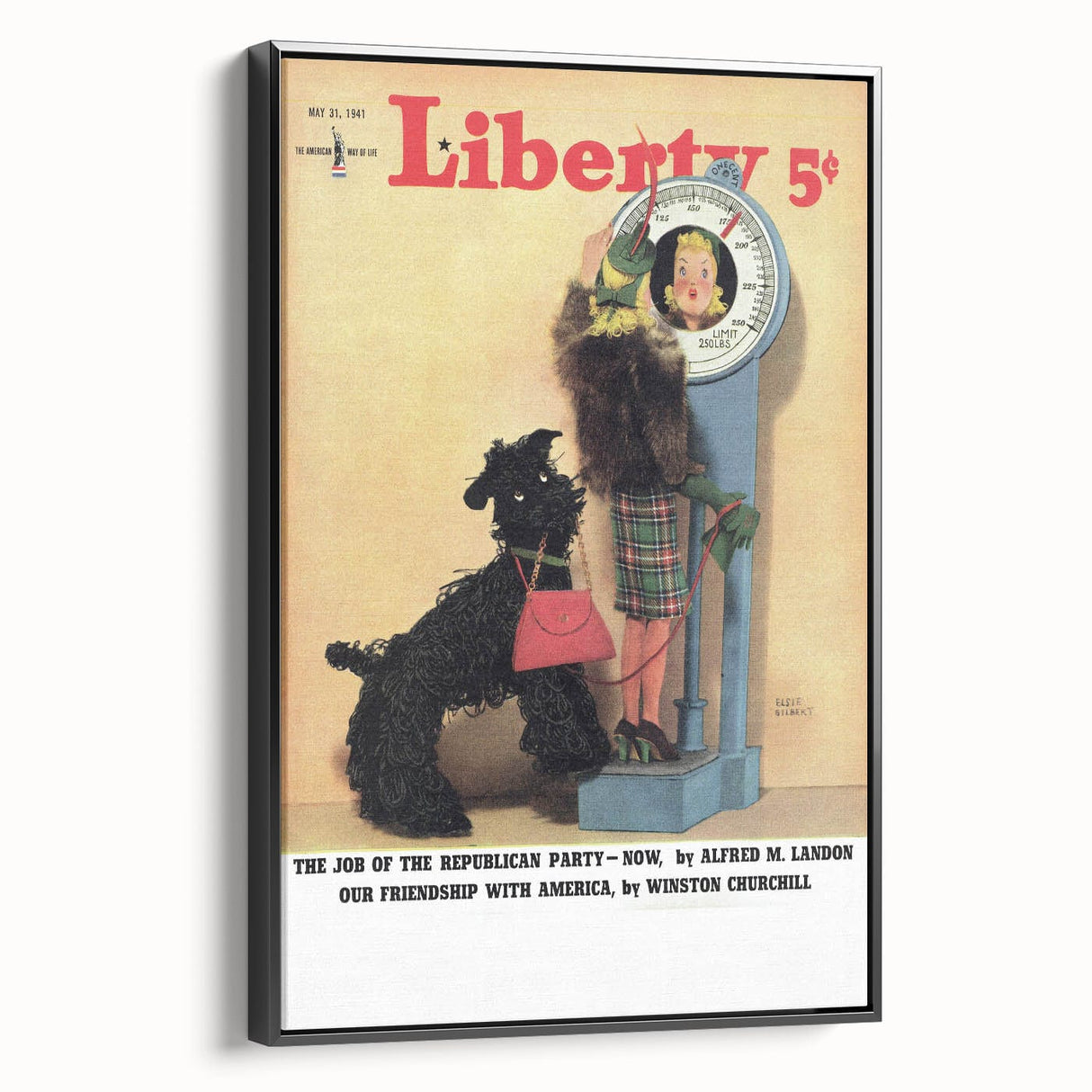Vintage Magazine Cover Art - Classic Liberty Retro Humor Print