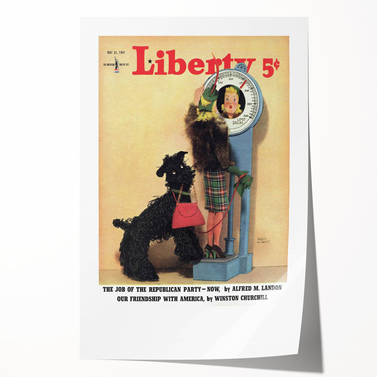 Vintage Magazine Cover Art - Classic Liberty Retro Humor Print