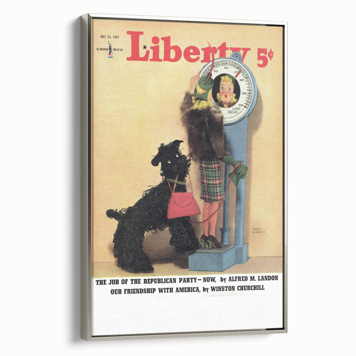Vintage Magazine Cover Art - Classic Liberty Retro Humor Print