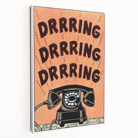 Vintage Motivational Poster - Retro Telephone "Drrring" Art Print