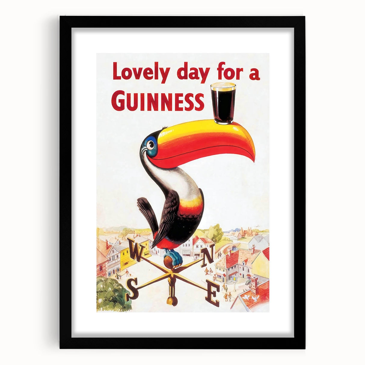 Vintage Motivational Poster - Lovely Day for a Guinness Retro Art