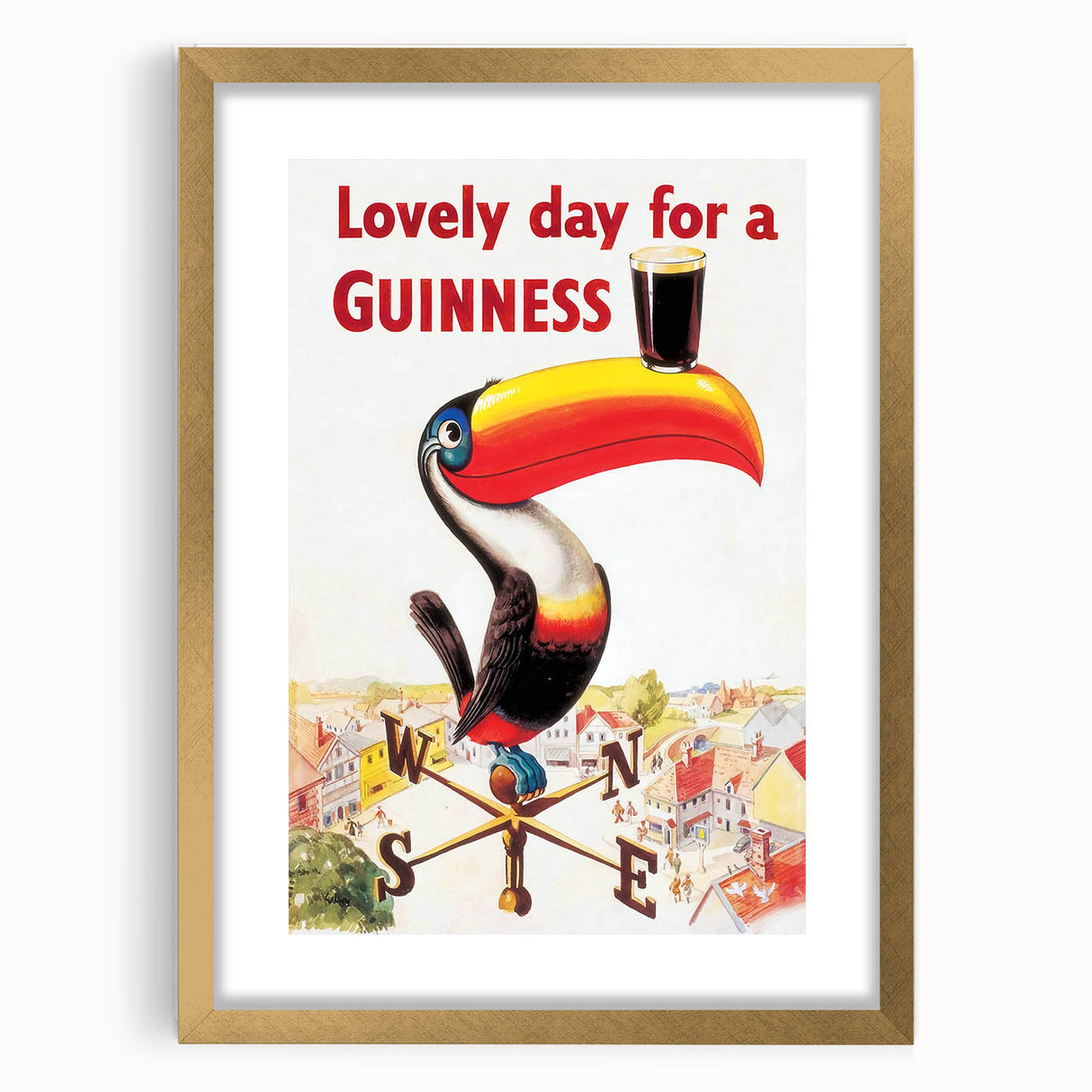 Vintage Motivational Poster - Lovely Day for a Guinness Retro Art