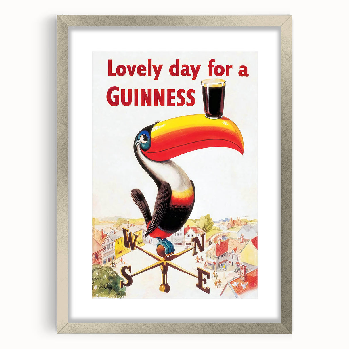 Vintage Motivational Poster - Lovely Day for a Guinness Retro Art