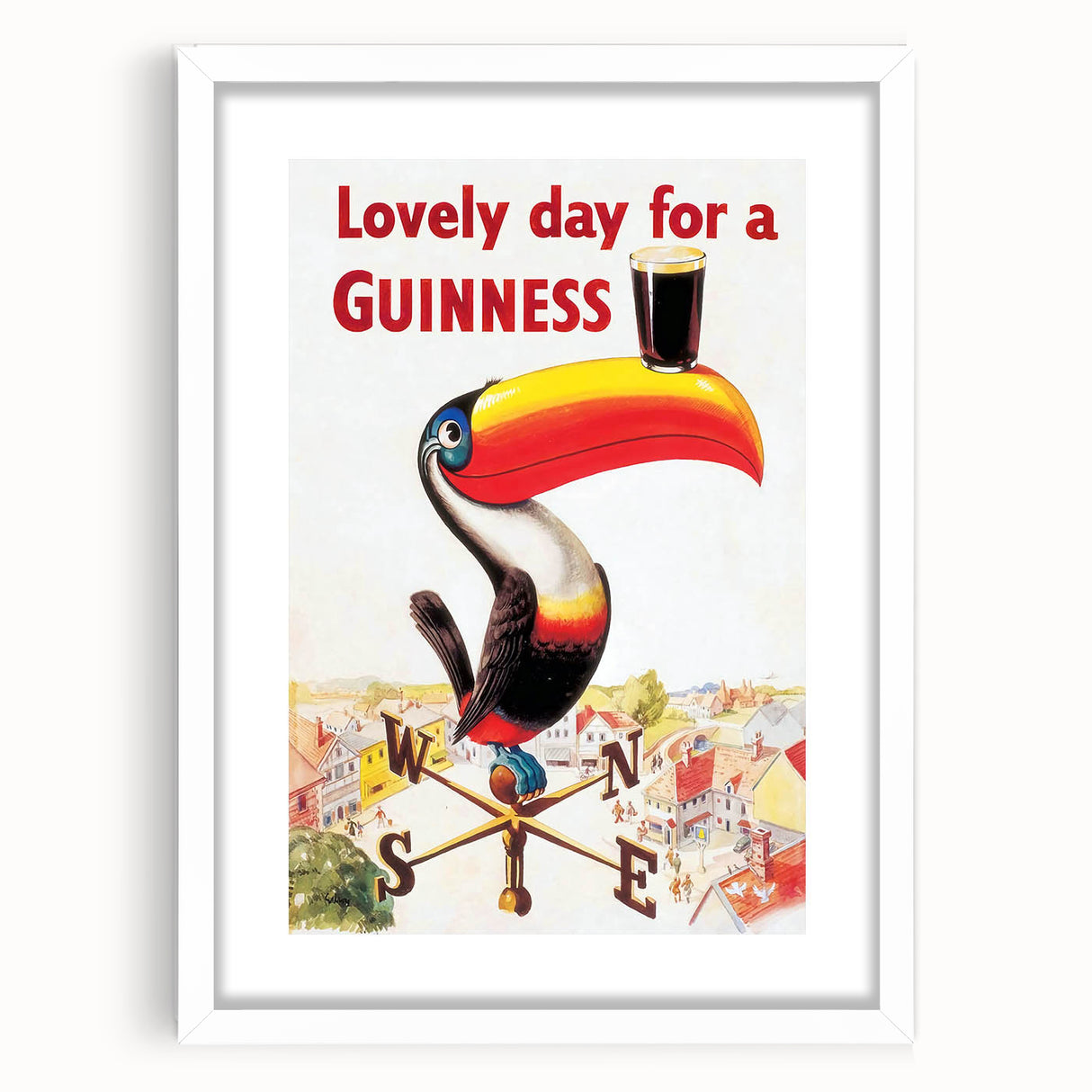 Vintage Motivational Poster - Lovely Day for a Guinness Retro Art