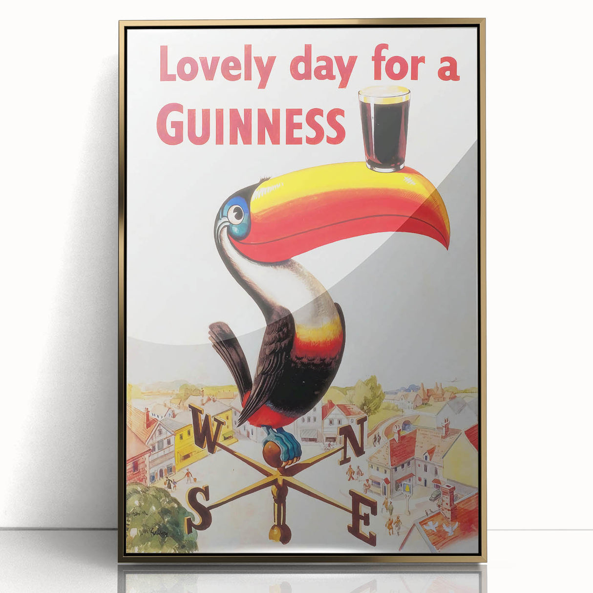 Vintage Motivational Poster - Lovely Day for a Guinness Retro Art