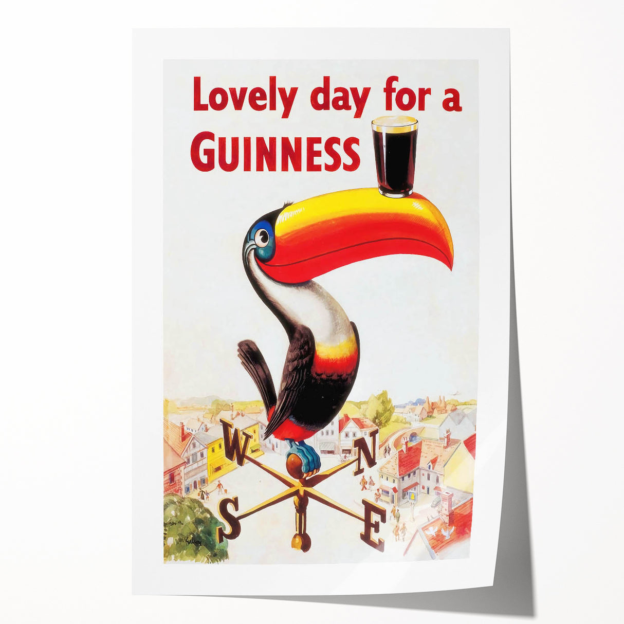 Vintage Motivational Poster - Lovely Day for a Guinness Retro Art