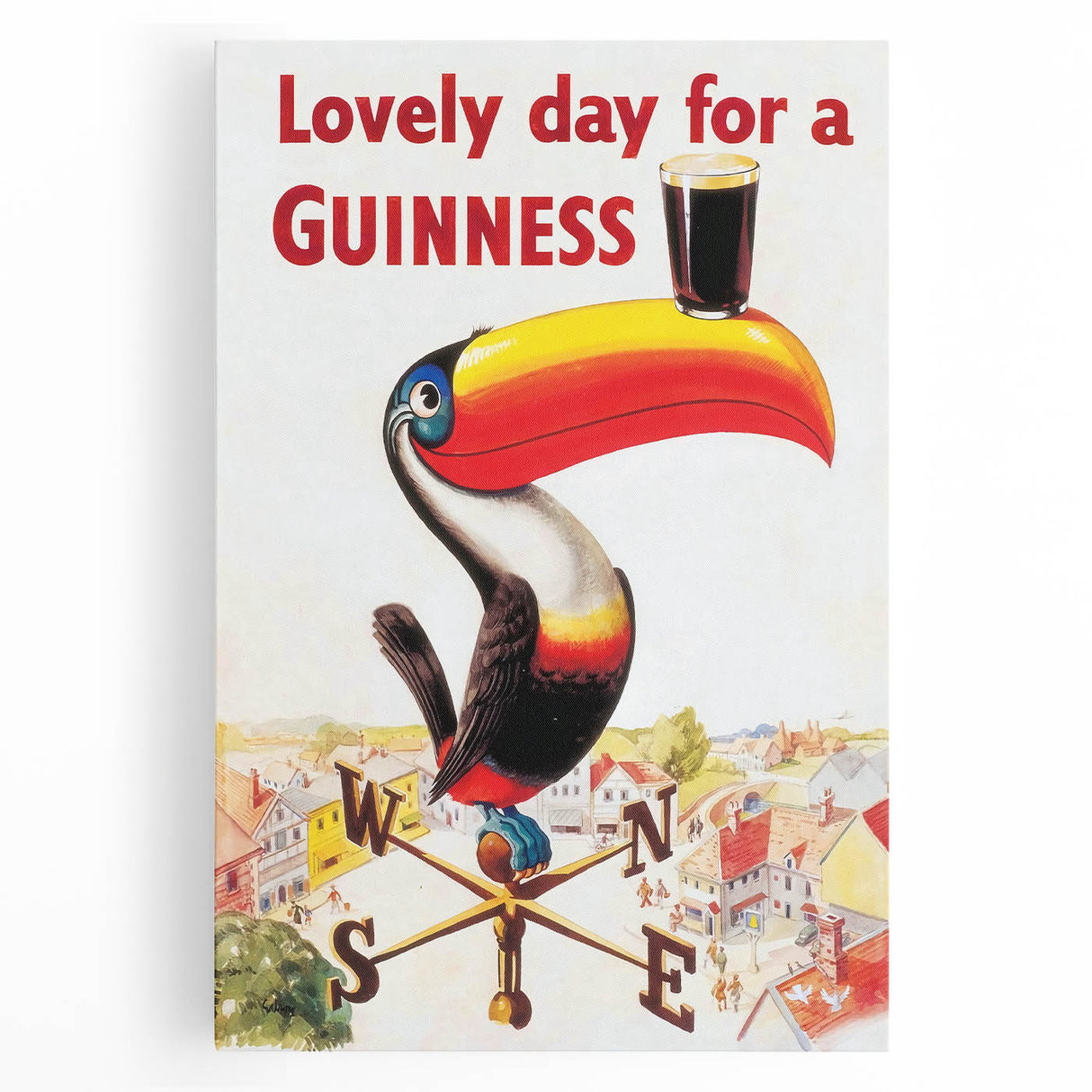 Vintage Motivational Poster - Lovely Day for a Guinness Retro Art