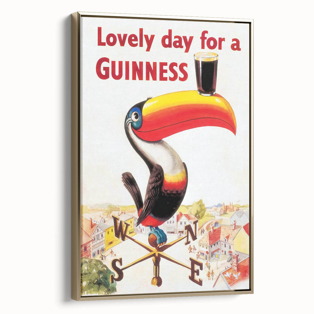 Vintage Motivational Poster - Lovely Day for a Guinness Retro Art