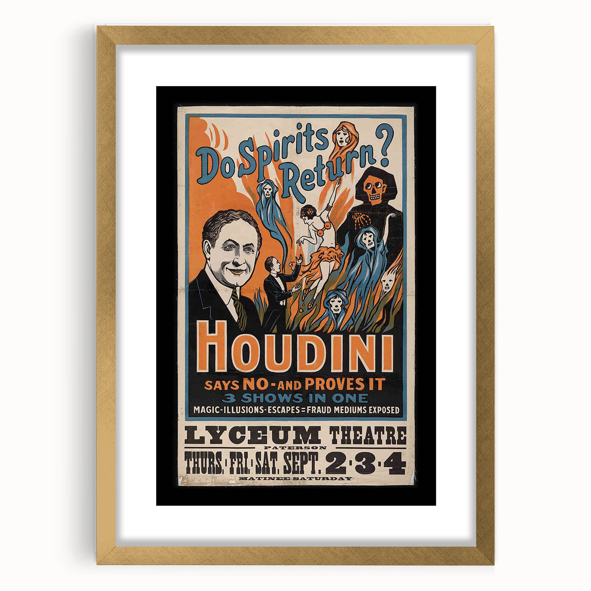 Vintage Houdini Motivational Poster – Classic Inspirational Art