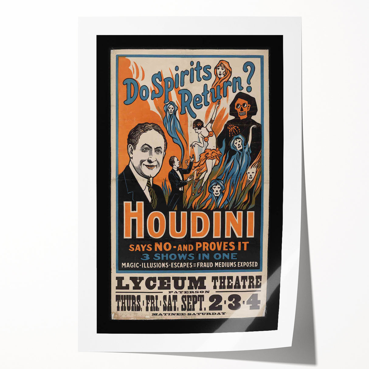 Vintage Houdini Motivational Poster – Classic Inspirational Art