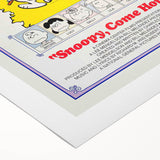 Snoopy, Come Home Vintage Movie Poster – Classic Motivational Art