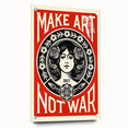 Vintage Motivational Poster - Make Art Not War Retro Art
