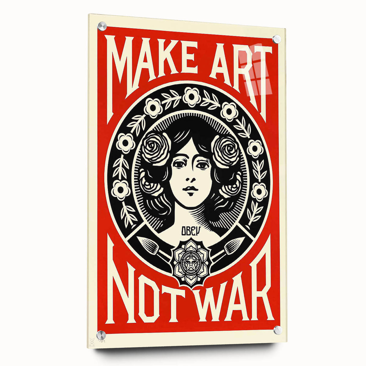 Vintage Motivational Poster - Make Art Not War Retro Art