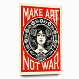 Vintage Motivational Poster - Make Art Not War Retro Art