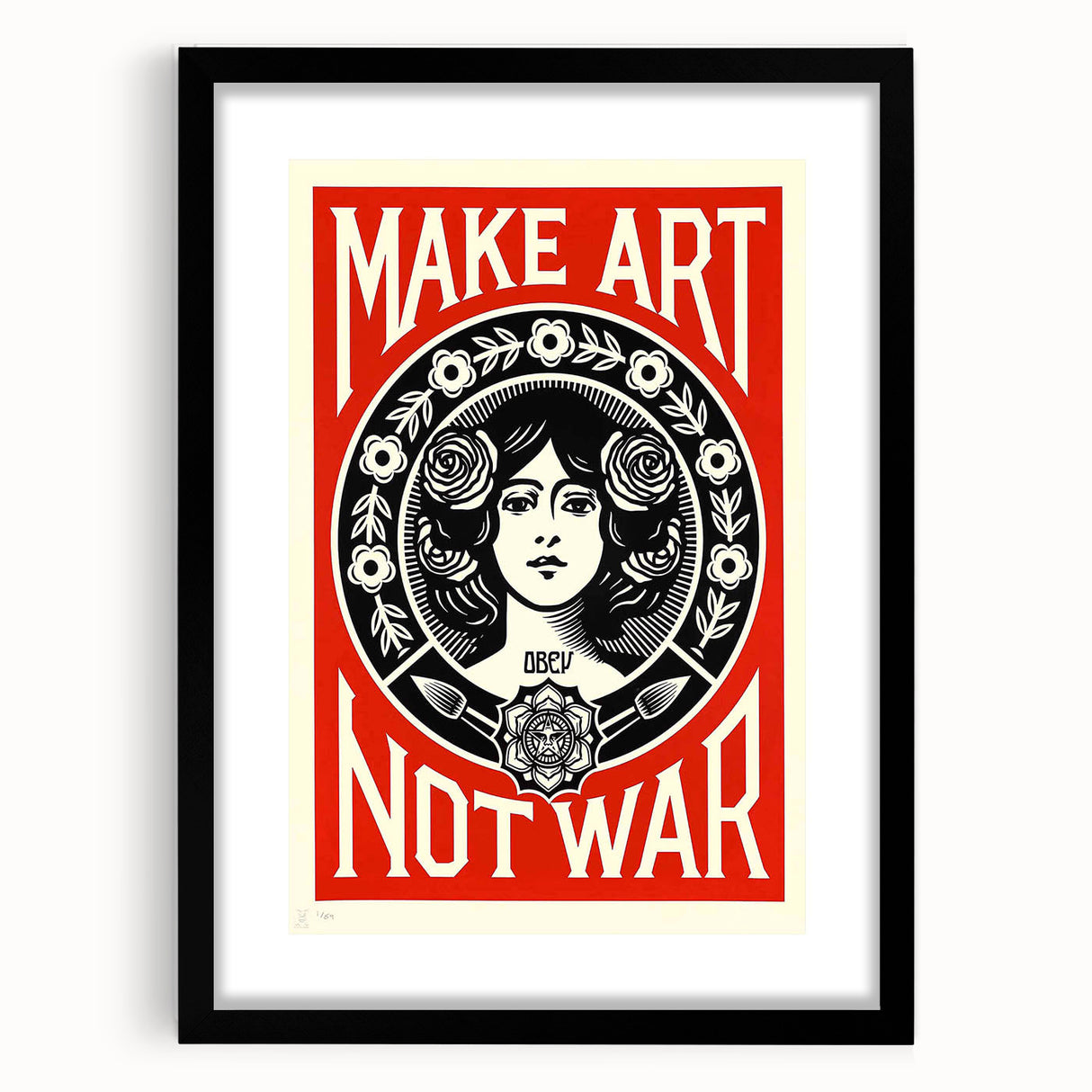 Vintage Motivational Poster - Make Art Not War Retro Art