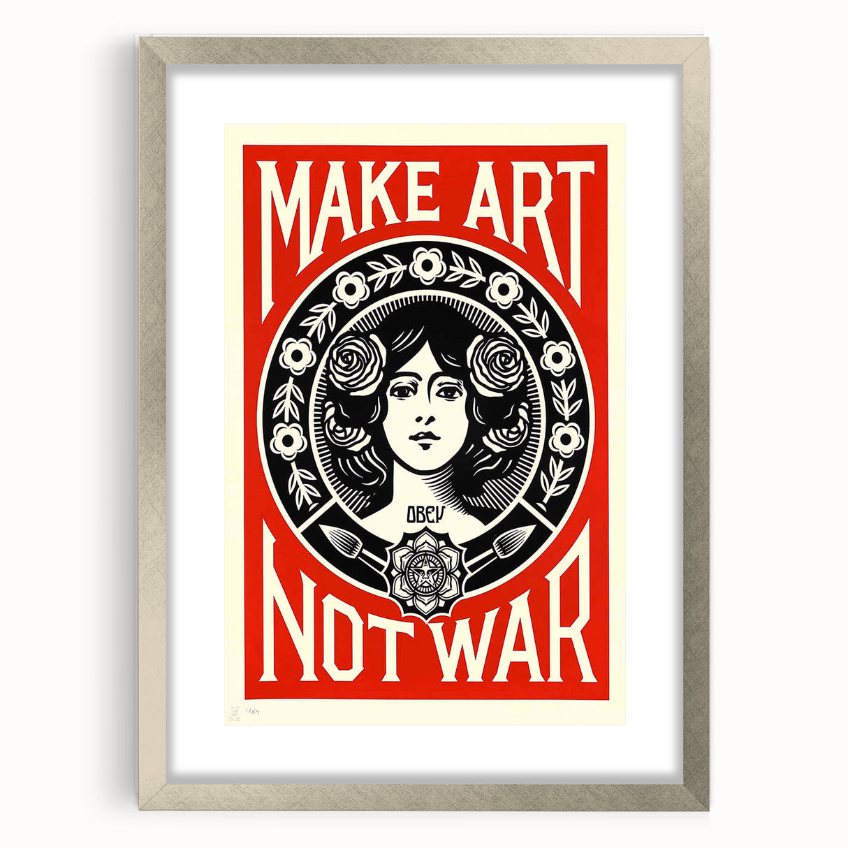 Vintage Motivational Poster - Make Art Not War Retro Art