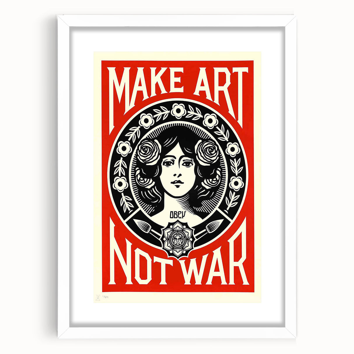 Vintage Motivational Poster - Make Art Not War Retro Art