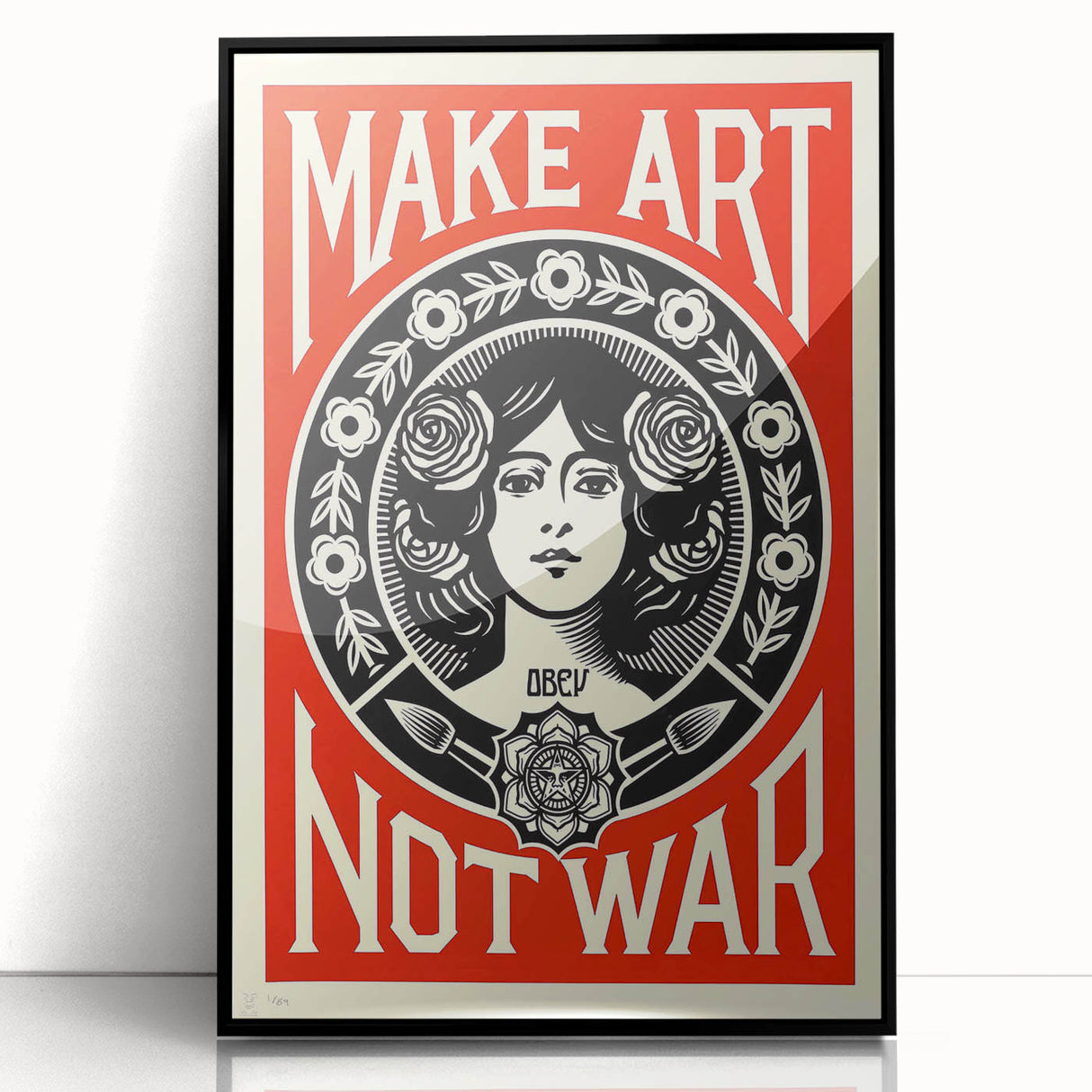 Vintage Motivational Poster - Make Art Not War Retro Art
