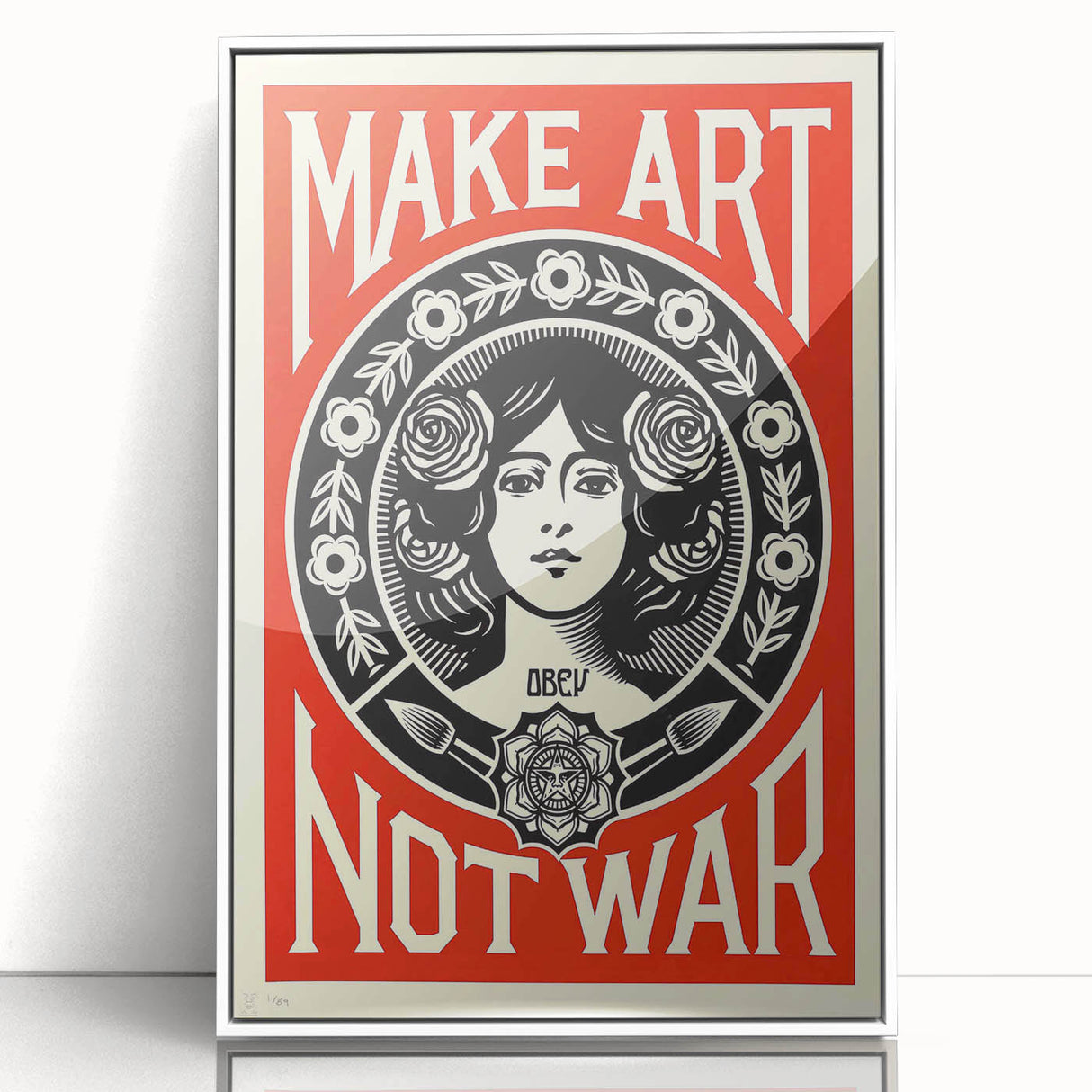Vintage Motivational Poster - Make Art Not War Retro Art