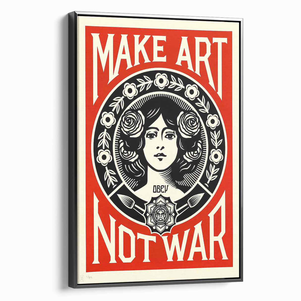 Vintage Motivational Poster - Make Art Not War Retro Art