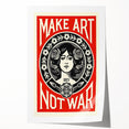 Vintage Motivational Poster - Make Art Not War Retro Art