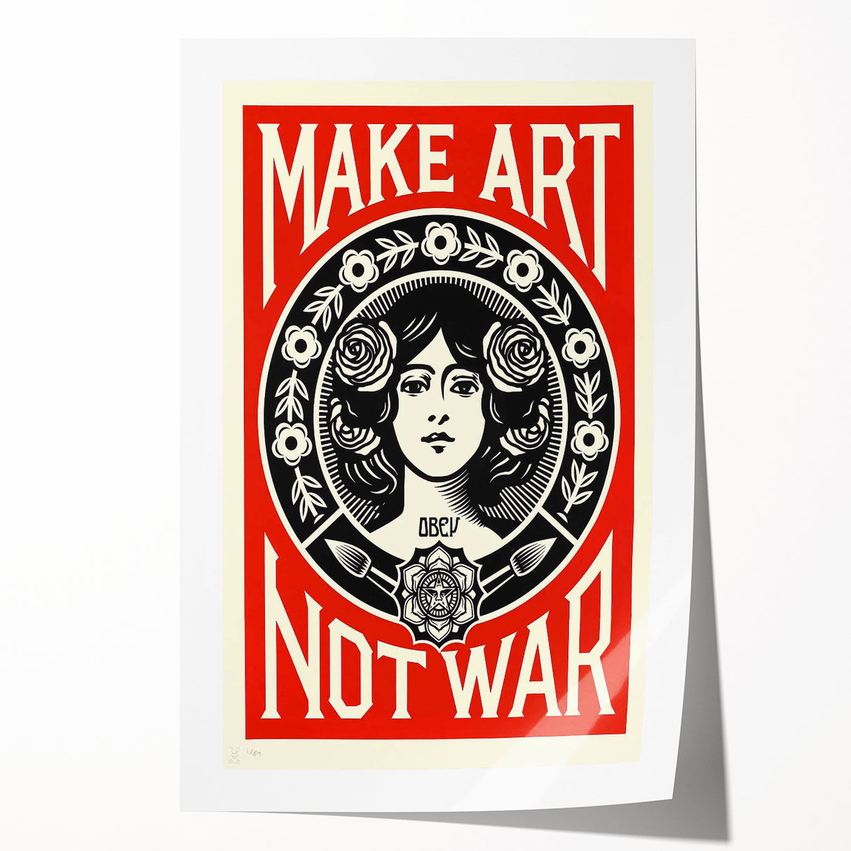 Vintage Motivational Poster - Make Art Not War Retro Art