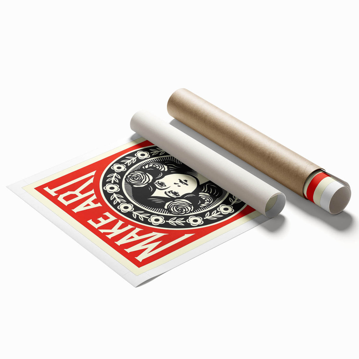 Vintage Motivational Poster - Make Art Not War Retro Art