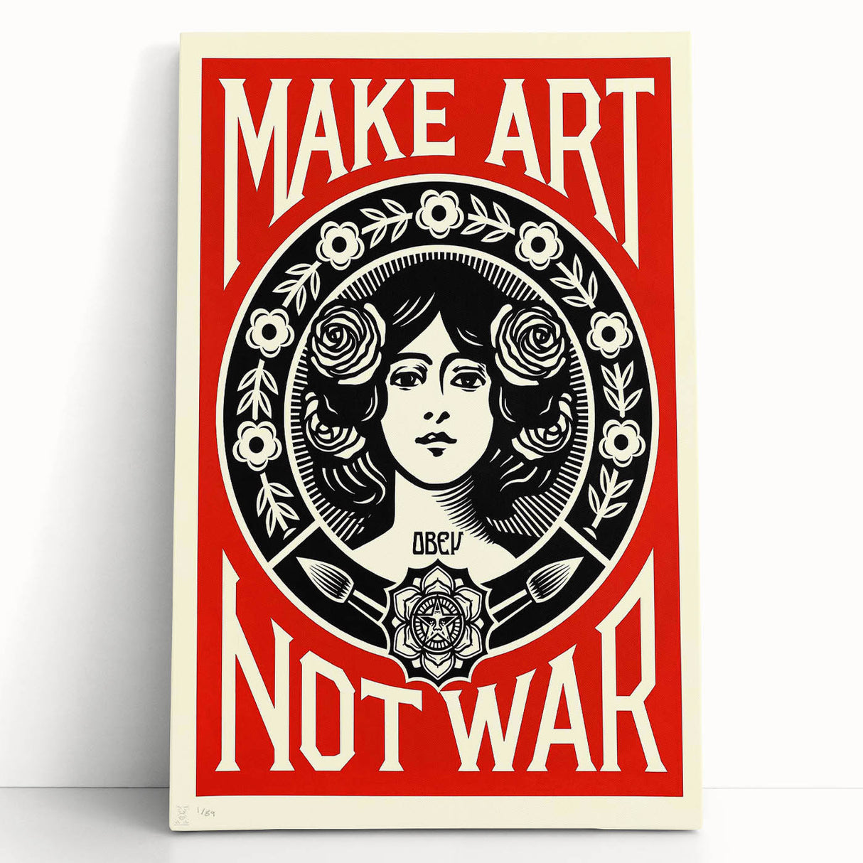 Vintage Motivational Poster - Make Art Not War Retro Art