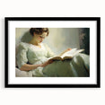 Vintage Portrait Art | Antique Portrait of Woman Reading Book
