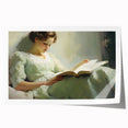 Vintage Portrait Art | Antique Portrait of Woman Reading Book