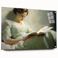 Vintage Portrait Art | Antique Portrait of Woman Reading Book