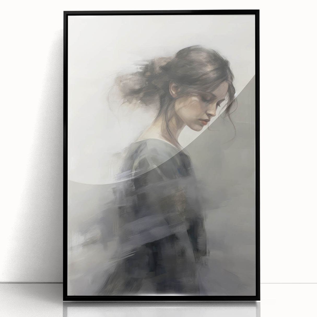 Timeless Vintage Portrait - Ethereal Woman in Soft Hues Wall Art