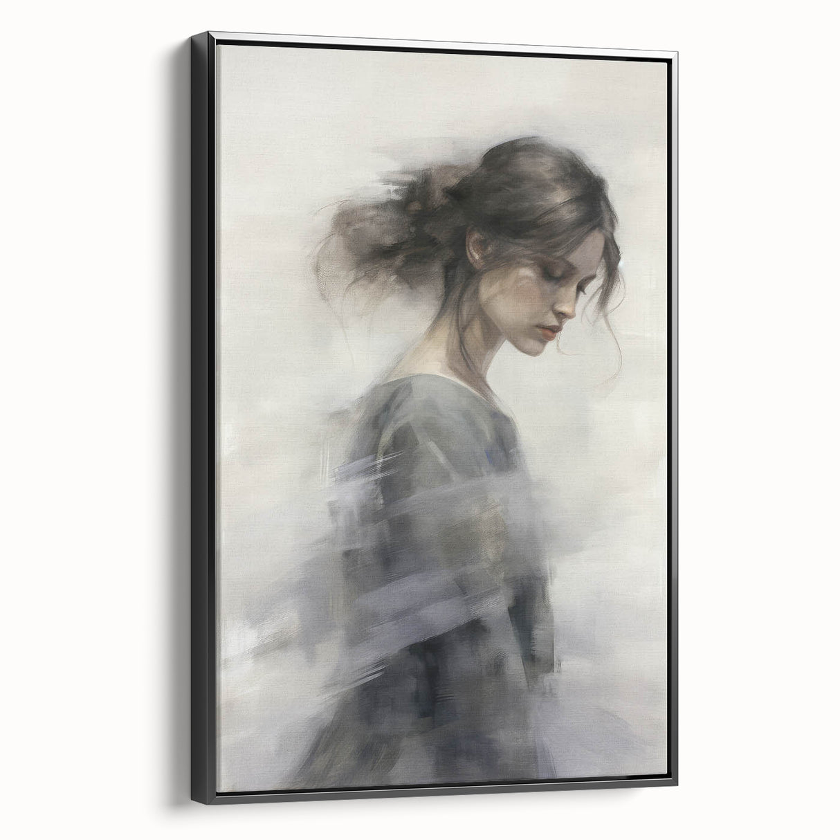 Timeless Vintage Portrait - Ethereal Woman in Soft Hues Wall Art