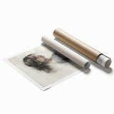 Timeless Vintage Portrait - Ethereal Woman in Soft Hues Wall Art