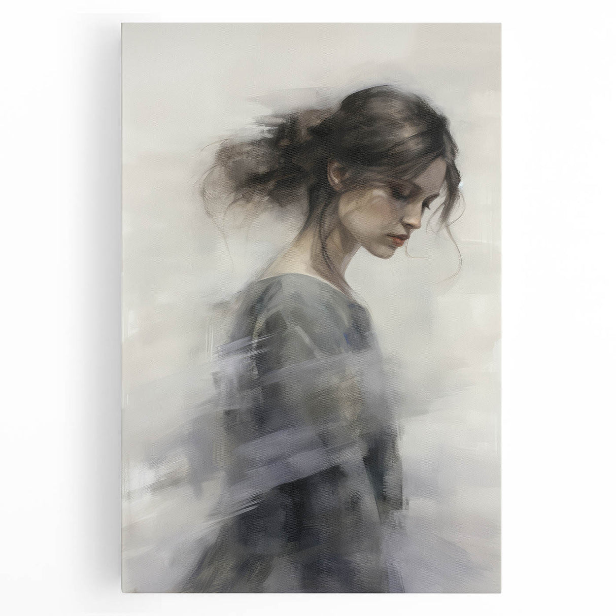 Timeless Vintage Portrait - Ethereal Woman in Soft Hues Wall Art