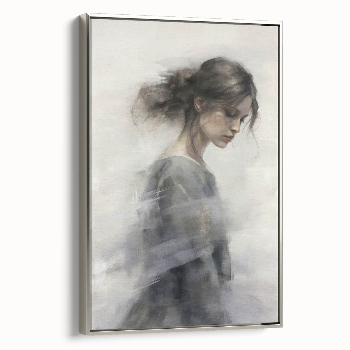 Timeless Vintage Portrait - Ethereal Woman in Soft Hues Wall Art