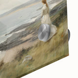 Vintage Portrait Art | Woman Overlooking Coastal Cliffs