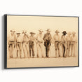 Vintage Portrait Art | Western Cowboys Sketch in Sepia Tone