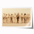 Vintage Portrait Art | Western Cowboys Sketch in Sepia Tone