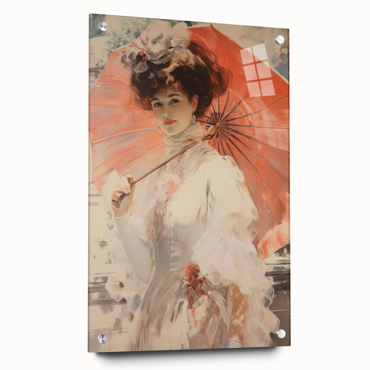 Elegant Vintage Portrait - Timeless Lady with Parasol Wall Art