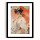 Elegant Vintage Portrait - Timeless Lady with Parasol Wall Art