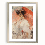 Elegant Vintage Portrait - Timeless Lady with Parasol Wall Art